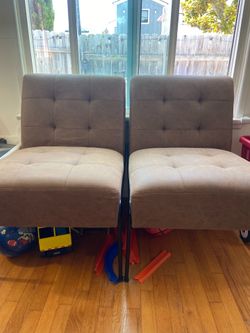 Two Brown Living Room Chairs