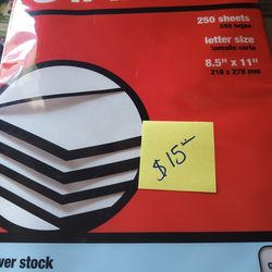 Cover stock and white postcards