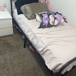 Black twin bed frame