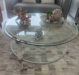 Varna Silver 3 PC round table set - 2 Lamps FREE