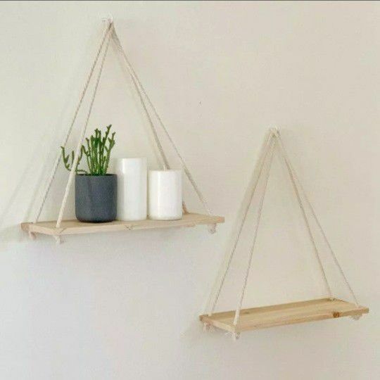 Flower Pot Tray Mounted Floating Wall Shelves