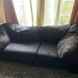 Two Piece Black Couches 