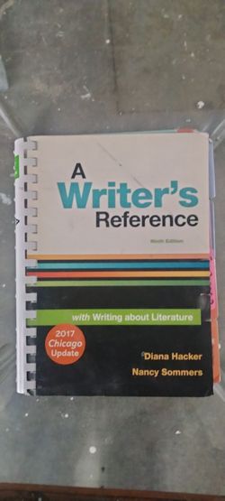 A Writer's Reference 9th edition. 2017 Chicago Update. Diana Hacker and Nancy Sommers