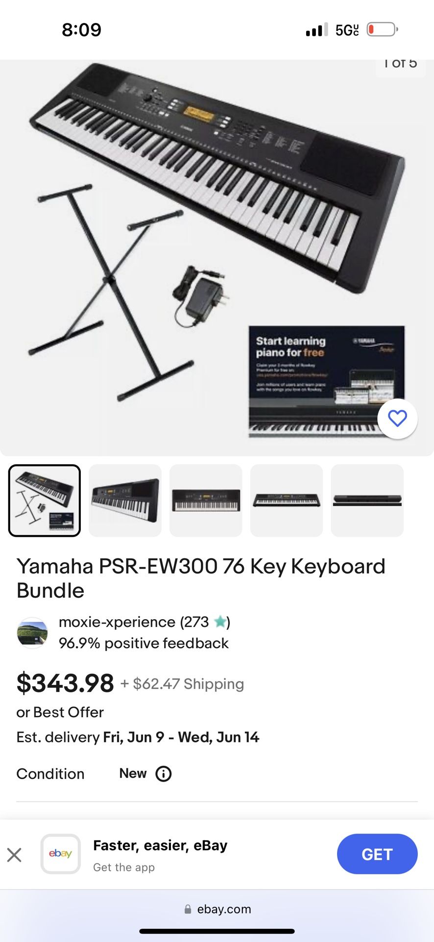 Piano Yamaha Psr-EW300