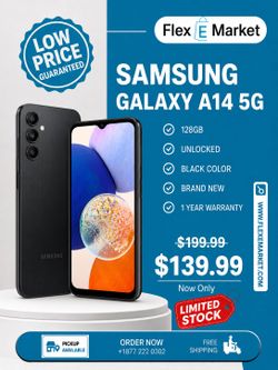 🔥 HOT DEAL! Samsung Galaxy A14 5G 128GB Unlocked – Brand New | Only $139.99! 🔥