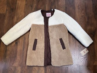 Levi's womens Women's Midlength Sherpa Coat With Reversible Wear Size S