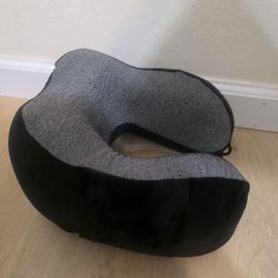 Neck Pillow for Traveling, Upgraded Travel Neck Pillow for Airplane 100% Pure Memory Foam
