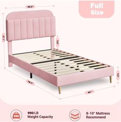 Full Bed Frame - Pink
