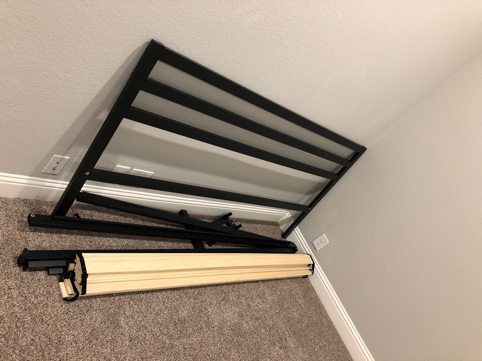 King size Bed frame brand open box assembled but never used