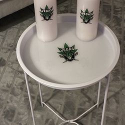 Las Vegas man cave table set with Two candles