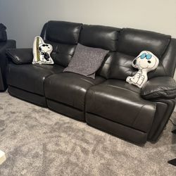 Leather Recliner Sofa