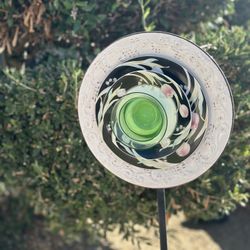 Glass Flower Garden Art Topiary 
