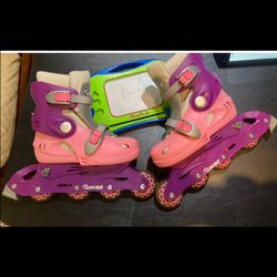 Rollerblades adjustable size 1-4, fit shoe size 1, 2, 3, 4