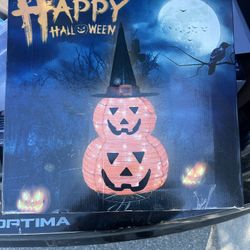 LED Halloween 2pumkin with hat