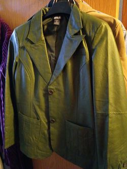 Olive Green Leather Jacket