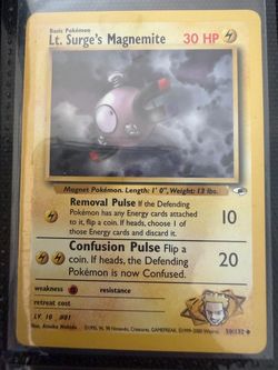 Lt. Surge's Magnemite Pokémon Card 50/132