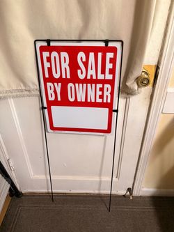For sale signs with metal stand ( 5 available )
