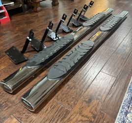 Running boards / estribos / Step bars rails / Side Steps. 5” inch/ puldagas . Ford /GM / RAM /Toyota