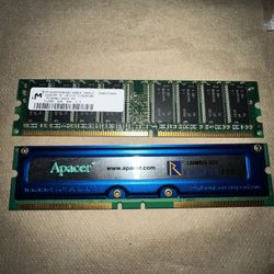 Vintage Desktop RAM – 512MB DDR-400 + 128MB Rambus PC800
