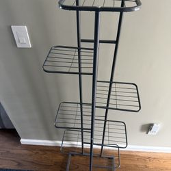 Grey Metal Plant Stand 