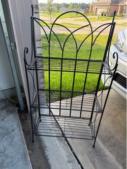 3 tier metal shelf