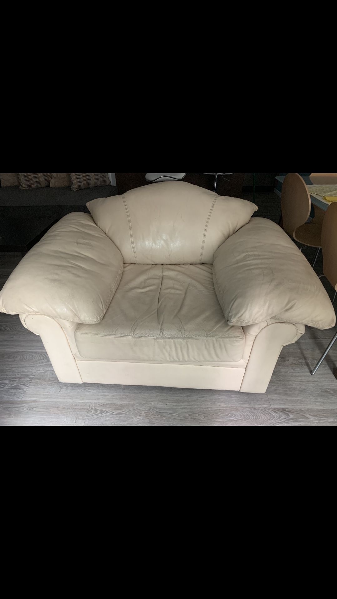 White Leather Couch