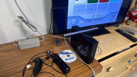 Nintendo Wii Bundle w/ Wii Sports Resort + Controller + All Cables