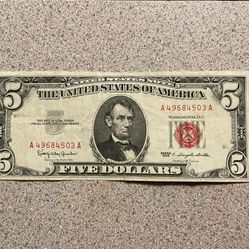 Billete Sello Rojo FIVE ✅