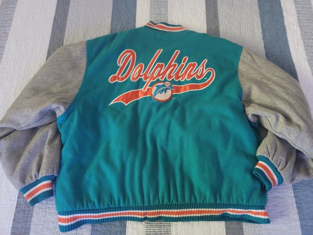 Vintage Miami Dolphins Wool Jacket Xl $150 Pickup In Oakdale 