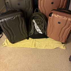 2 Carry-on/Check-in Luggage Sets And Backpack 