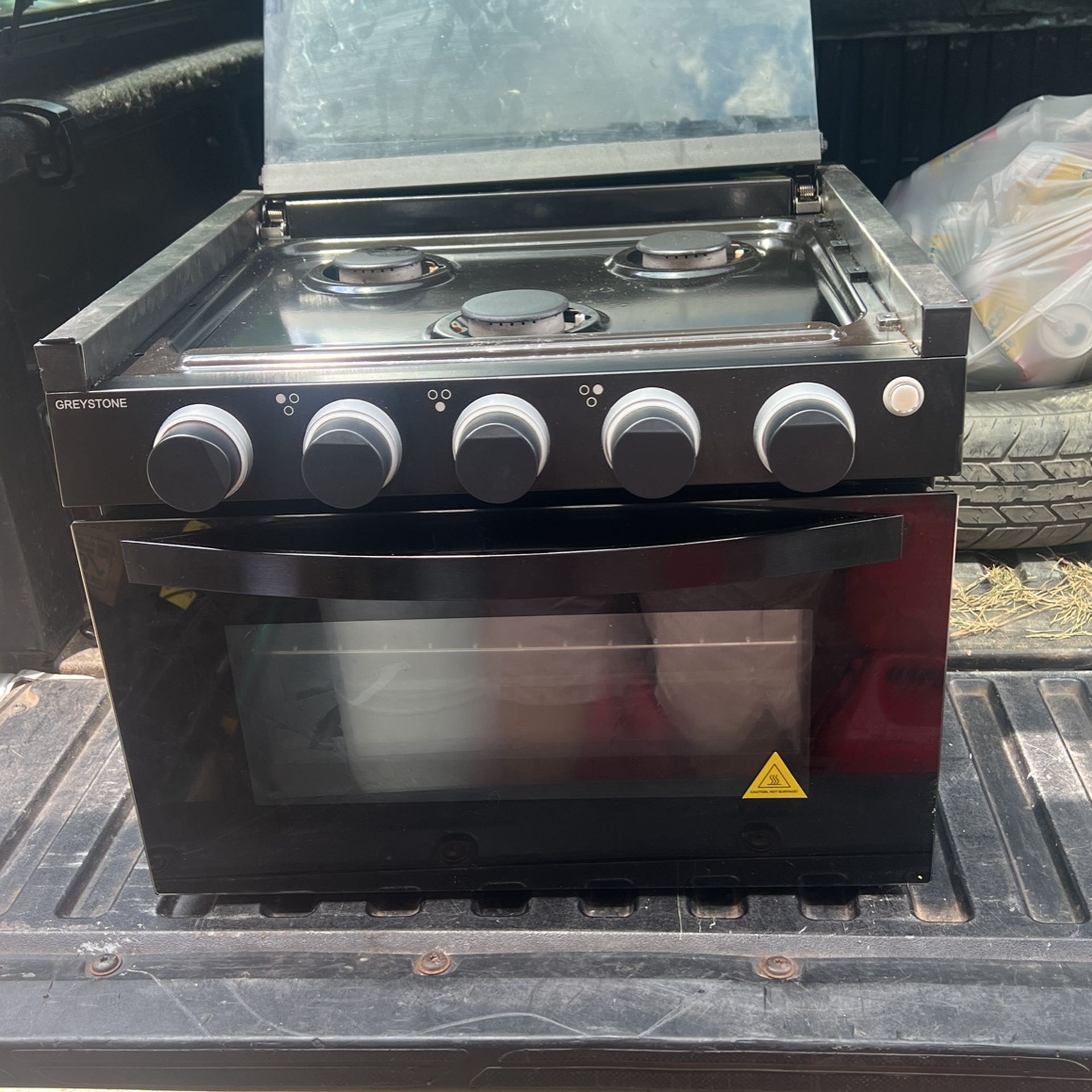 CF-RV21 GreyStone RV Gas Stove & Oven 21" Tall Cooking Range Camper Van