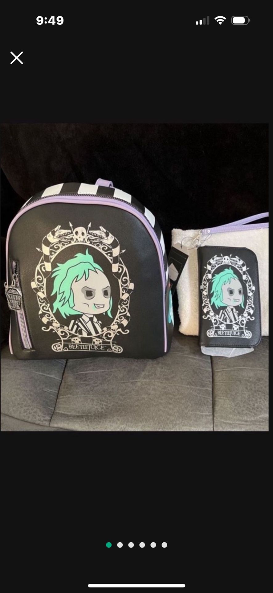 BEETLEJUICE Mini Backpack 🎒 Set -If Posted It’s Available ! MORE IN PROFILE ! (Price Is Firm) Cash Only Pls .. 