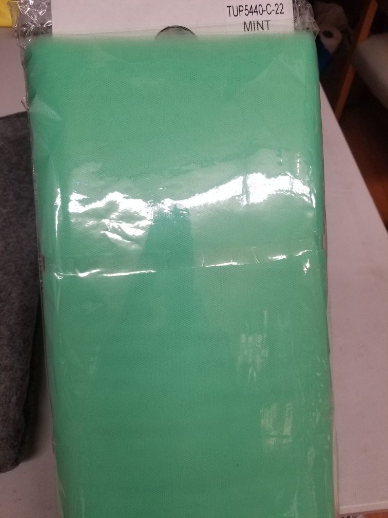 54 inches tulle mint sold by 40 yard bolt