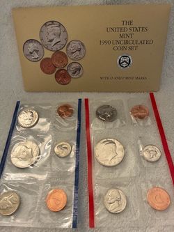 1990 US Mint Uncirculated Coin Set P&D