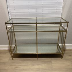 West Elm Glass Mirrored Entry Table 