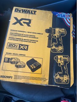 DEWALT XR 20V MAX Brushless Hammer Drill and Impact Driver Combo Kit DCK299P2