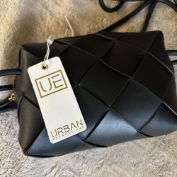  Black Vegan Leather Handbag 