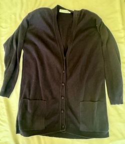 Balinger Gold Vintage Black Cardigan Sweater w Pockets