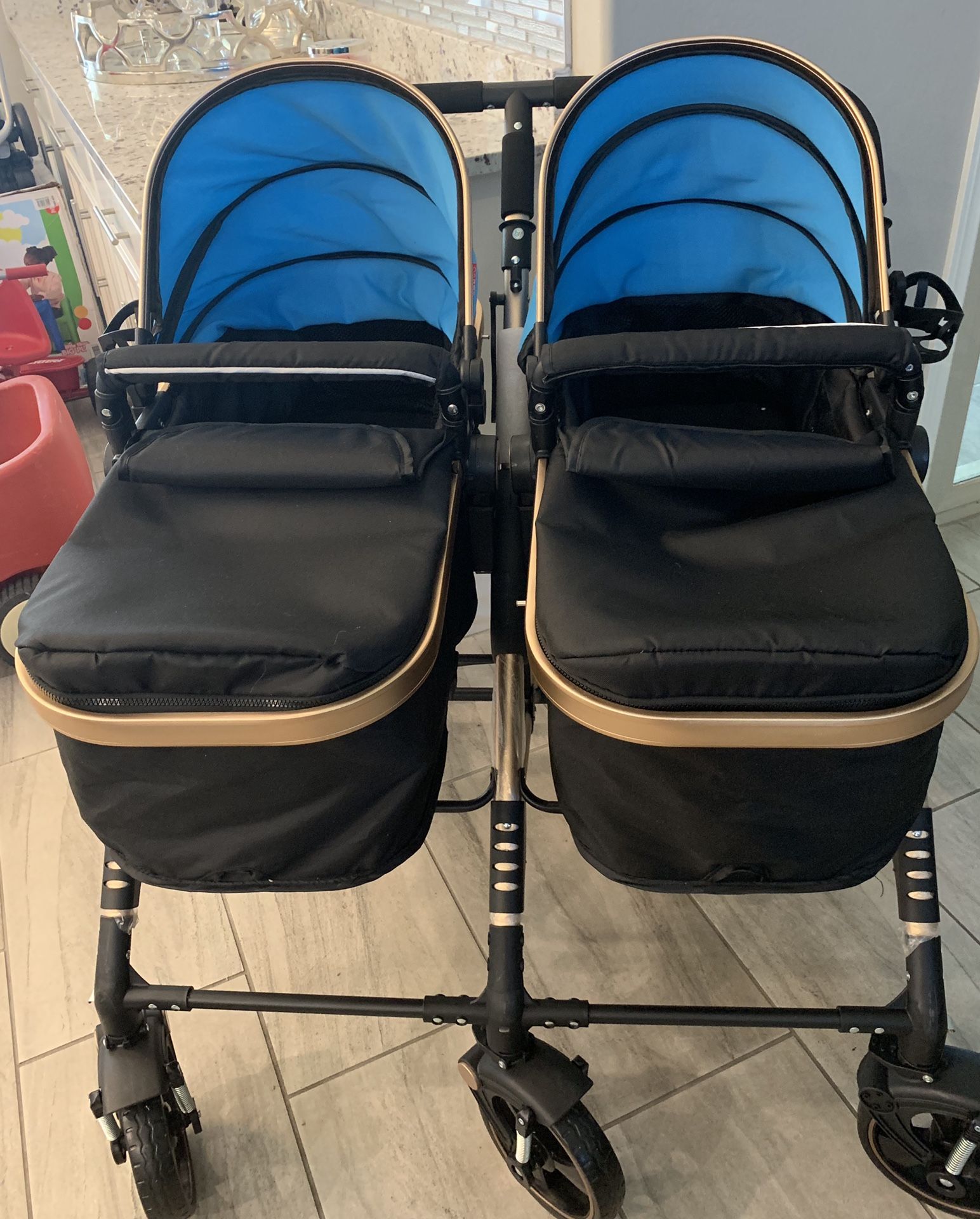 Yibaolai cheap double stroller