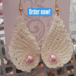 Earings- Crochet Shell