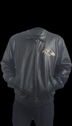 OFFICIAL NFL LICENSED BALTIMORE RAVENS 100% GENUINE BUTTER SOFT PREMIUM LEATHER SZ XL AND L AVAILABLE 