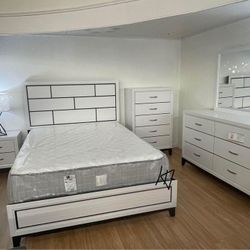 Akerson Queen Bed Dresser Mirror And Nightstand $10 Down Payment And Financing Available