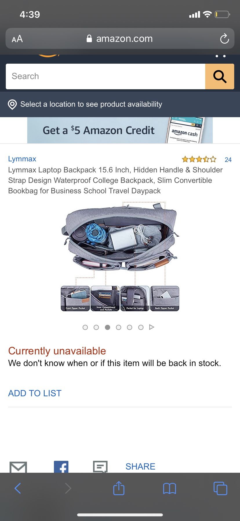Lymmax black laptop backpack