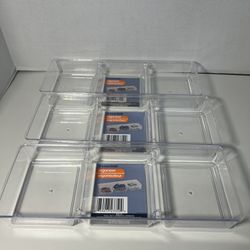 Essentials Small Plastic Tray Organizers