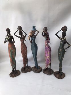 Resin African dolls figures