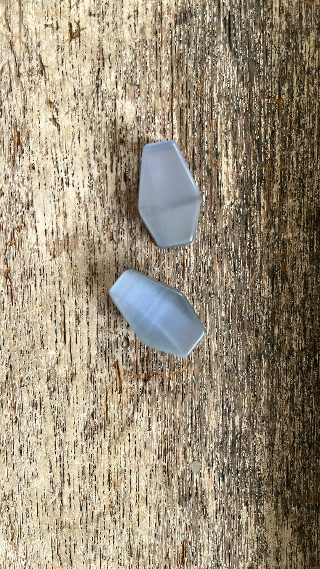 Coffin Grey Cats Eye Stone Plugs
