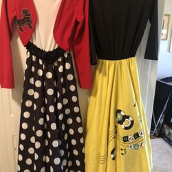 50s Swing Dresses Polka Dot/Records- $40 each