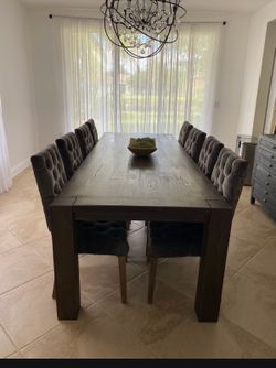 Restoration Hardware Reclaimed Russian Oak Parsons Rectangular Dining Table ( No chairs)
