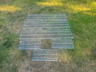White Wire Shelving Panels Set of 7