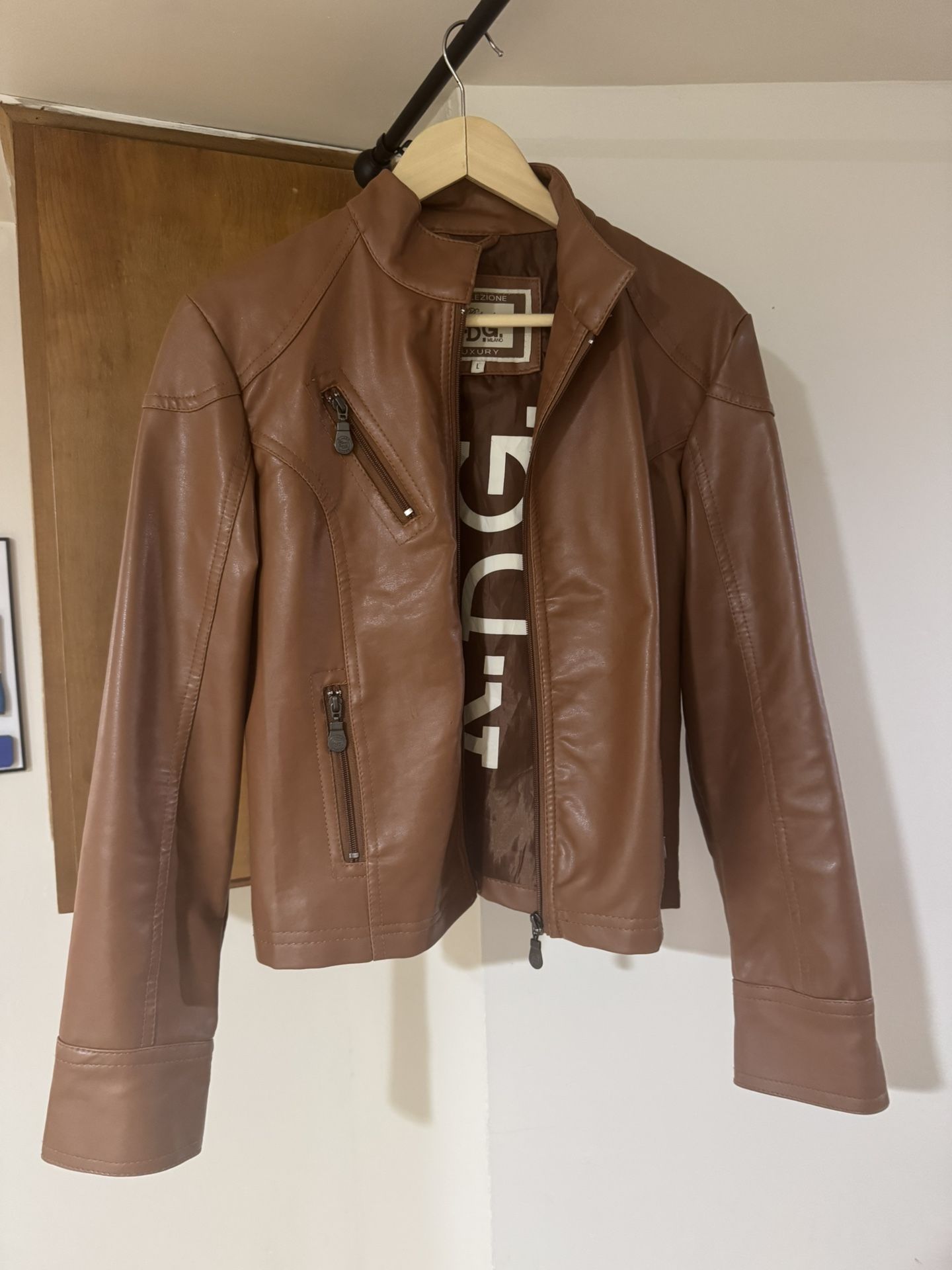 Leather Jacket (polyester) Size L